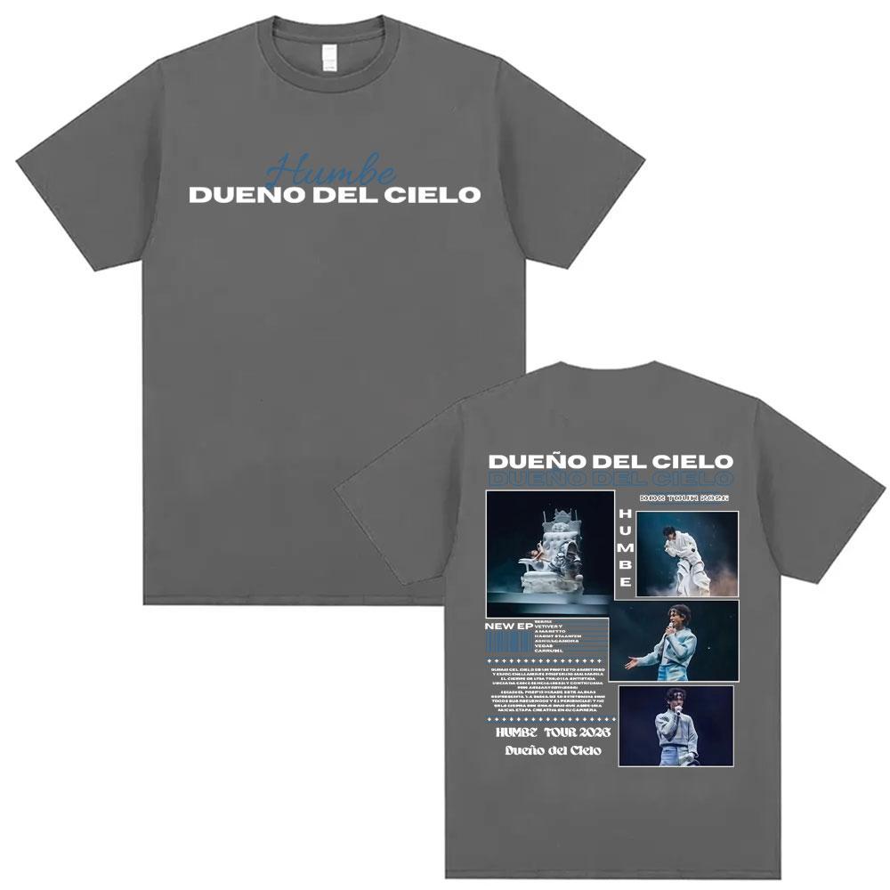 Humbe Dueno Del Cielo Tour 2026 Cover T Shirts Men Women Summer Hip Hop Punk Style T Shirt High Quality Cotton Casual Tshirts