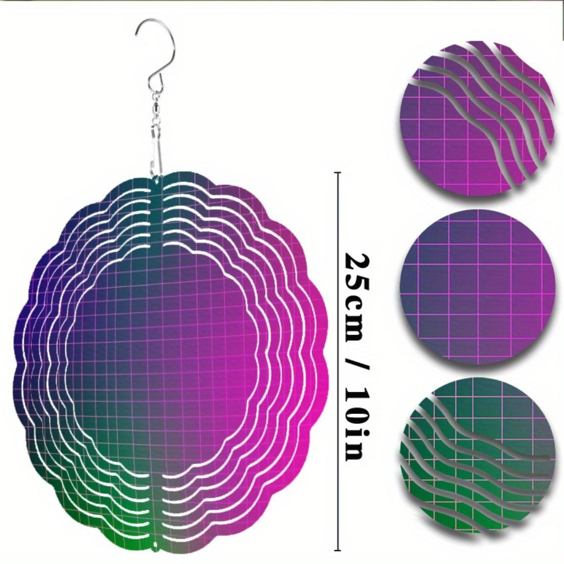 

10-дюймовый красочный металлический ветряной спиннер для сада, балкона, уличного декора с вращающимся на 360 градусов крючком, светоотражающее подвесное украшение, подарок на все сезоны 01A