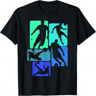 Soccer Players Fans Ball Kick Graphic Cool Streetwear Design T-Shirt