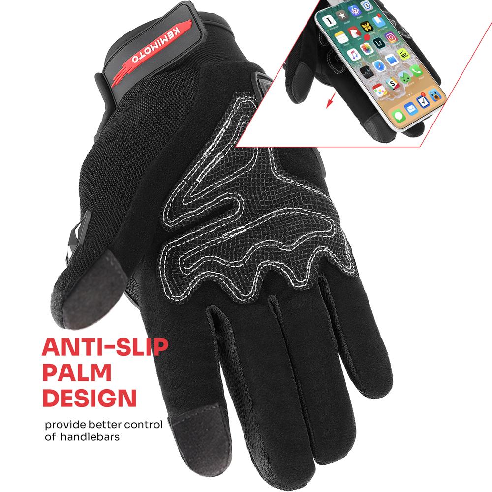 KEMIMOTO Summer Motorcycle Gloves CE Riding Gloves Knuckle Touchscreen Motorbike Tactical Gloves For Dirt Bike Motocross ATV UTV