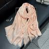New Spring Emulated Silk Fashion Versatile Scarf Long Shawl for Women Love Simple Versatile Scarf for Women Tiansi Cotton