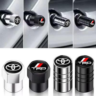 4Pcs Matt Car Wheel Tire Valve Caps for TRD RAV4 Corolla Camry Frontier Supra C-HR Tacoma PradoCorolla CHR Accessorie