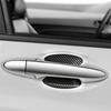 Carbon Fiber Texture Vinyl Car Door Handle Anti-Scratch Protector Film Stickers Accessories Auto Exterior Trim Black