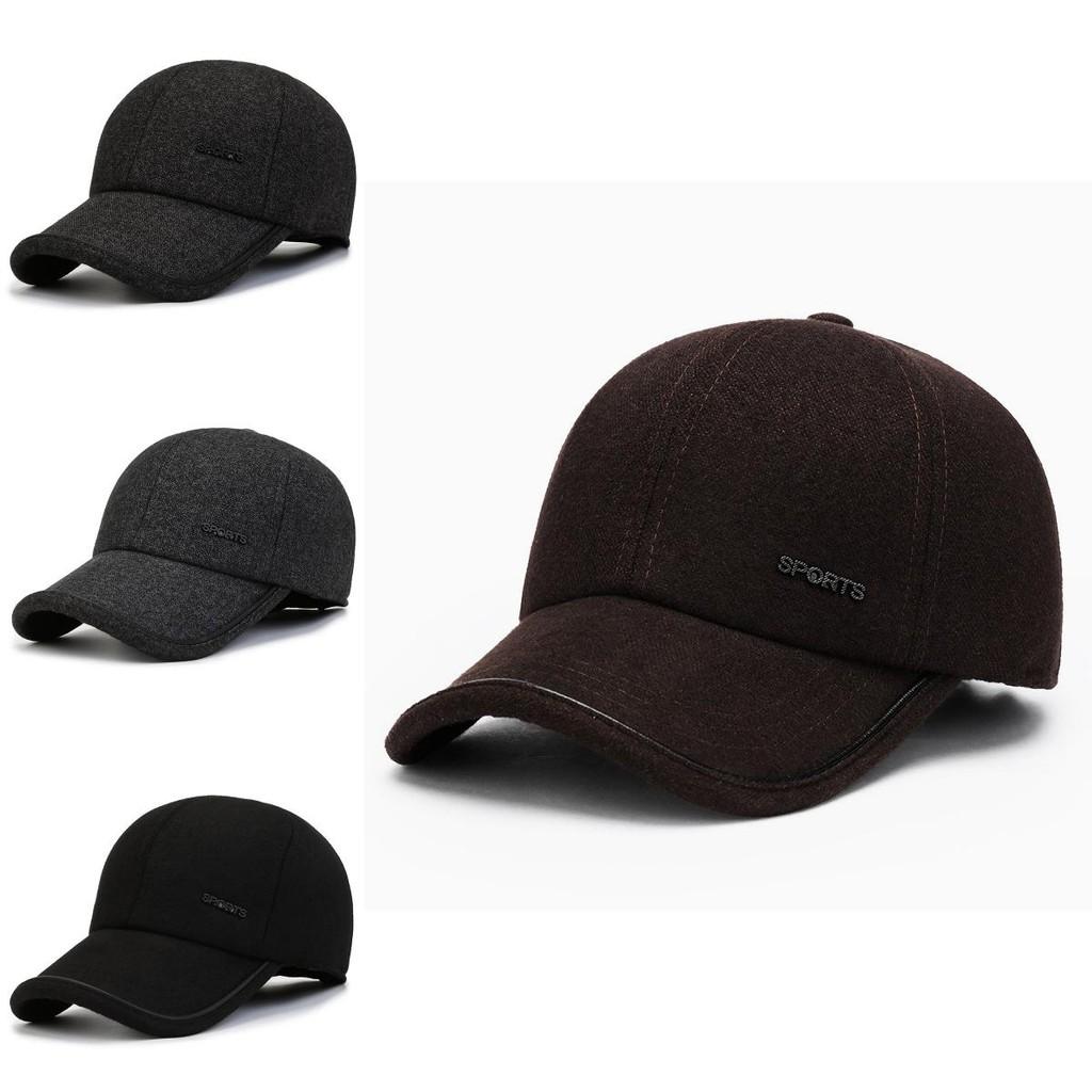 Sports Letters Middle Aged Elderly Hats Autumn Winter Ear Protection Warm Thick