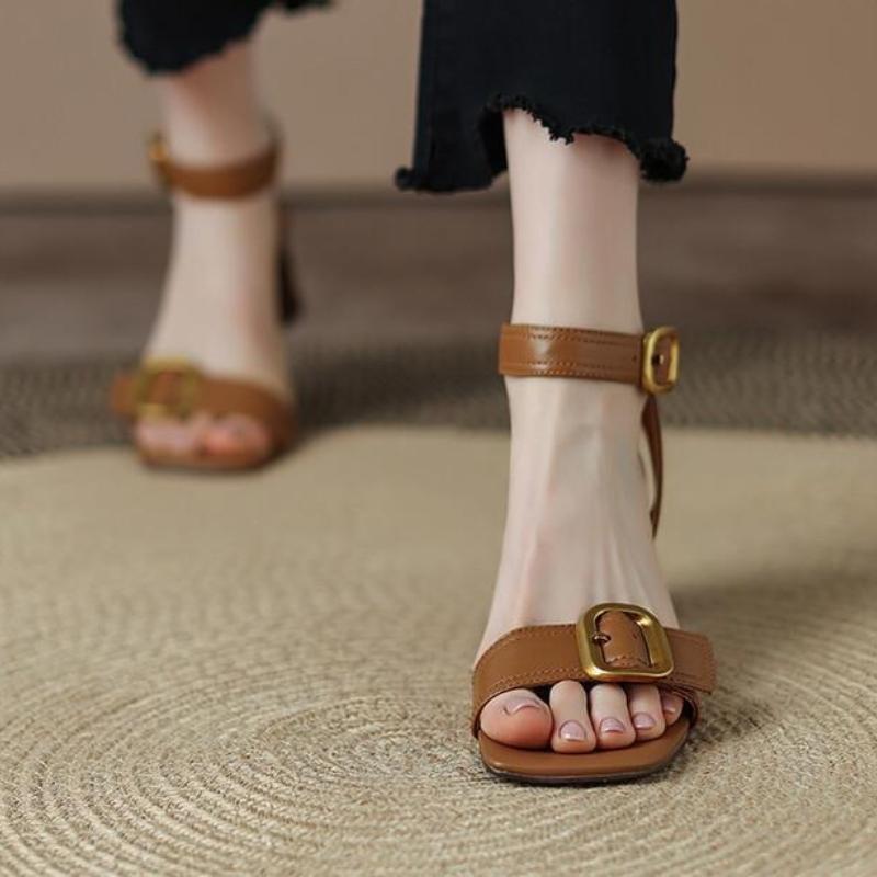 Fashion Summer Peep Toe High Heel Women Sandals Sexy Buckle Strap Ankle-wrap Ladies Sandals Club Shoes Sandals for Women 2025 bc5719