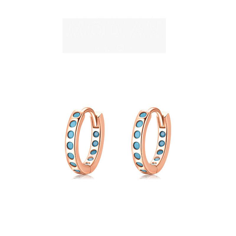 

Танциз стерлингового серебра 925 пробы бирюзовые серьги серьги-капли для женщин подарки на свадьбу розового золота