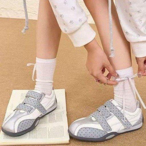 Shoes Women's 2025 Autumn New Velcro Casual Shoes Flat-soled Lightweight Sports Shoes Versatile Thick-soled Dexun Shoes