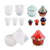 7 Stück kleiner Pilz-Schmuck Silikonformen Epoxid-Schmuckform Harz-Gießform Anhängerform Geeignet für DIY-Bastelarbeiten