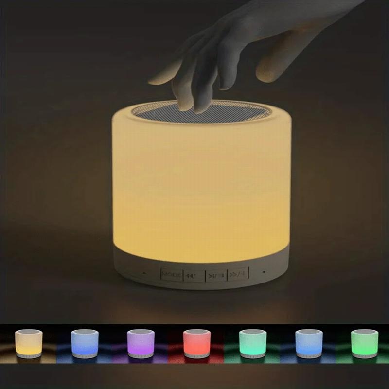 Bedside Table Touch Lamp Wireless Bluetooth with Speaker Light Colorful LED Night Dimming Atmosphere for Bedroom Table Lamp