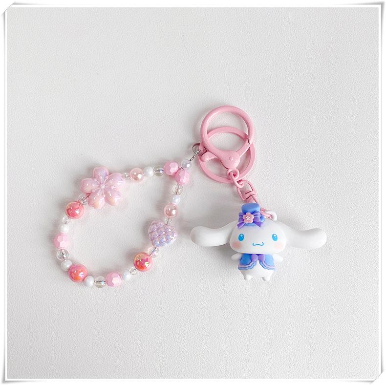 Sanrio Twinkling Cherry Blossom Hello Kitty & Kuromi Pendant Keychain Gift