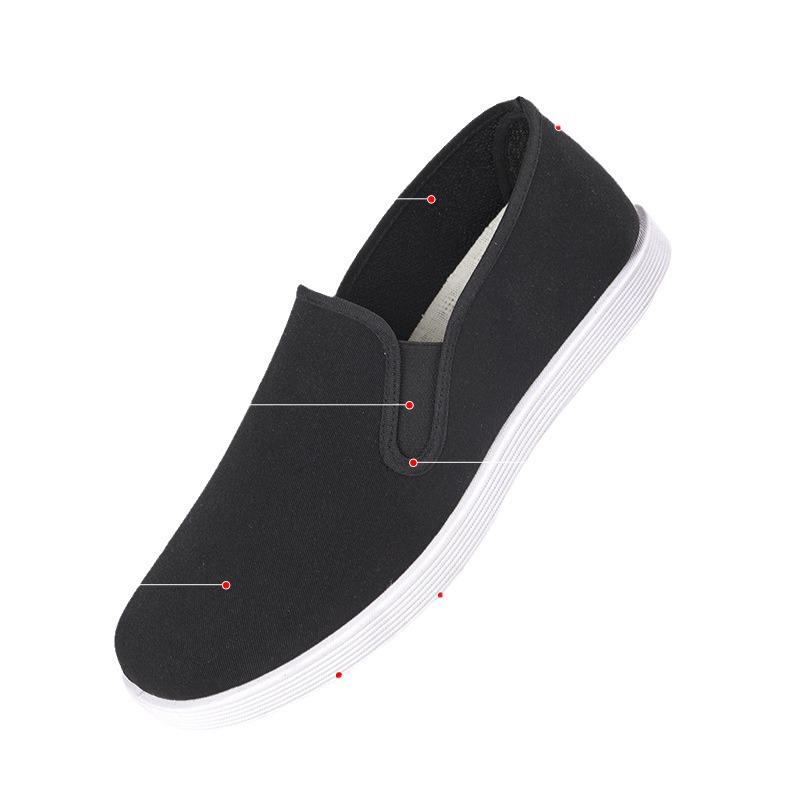 Pánské staré pekingské černé prodyšné protiskluzové ležérní látkové boty