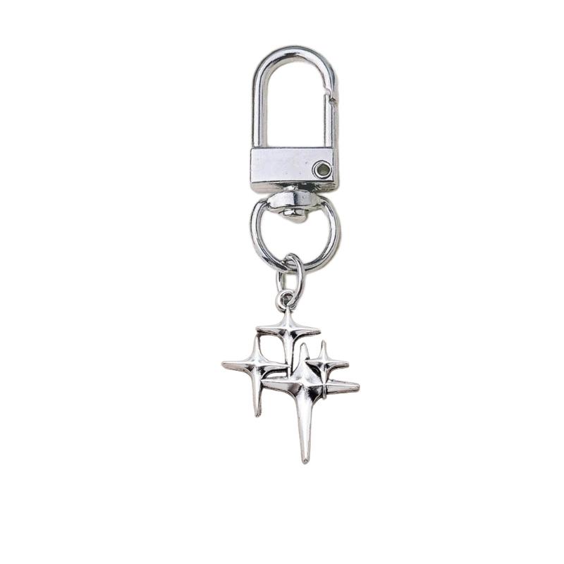 Hollow Star Keychain Keyring Bag Pendant Jewelry Accessories Backpack Ornament Elegant Keyrings Adornment for Women