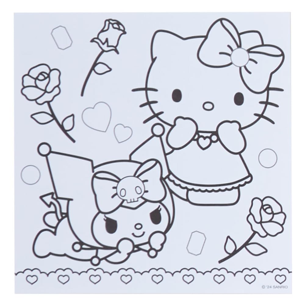 Sanrio Coloring Sticker 16cm Wide x 3cm Deep x Sanrio 429074 & Set, Pink, Approx. 22.5cm High, Characters,
