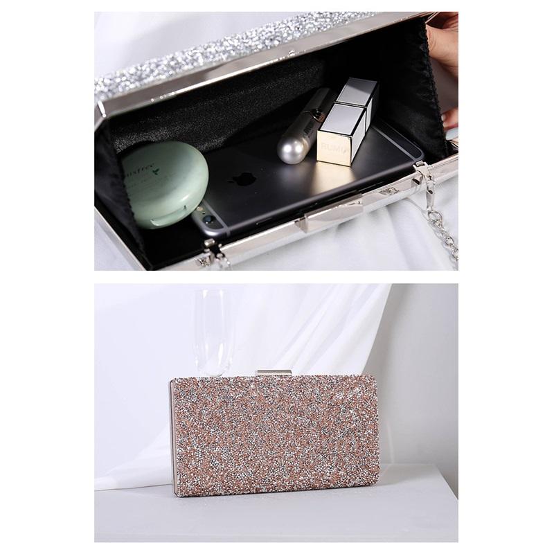 Glitter rhinestone Korean style simple high-end dinner bag hand-held one-shoulder cross-body bag for women banquet dress bag