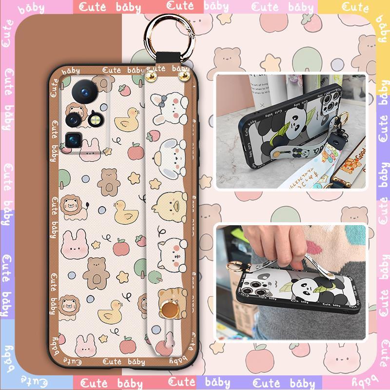 Shockproof Cartoon Phone Case For Infinix Zero X/X Pro/X6811/X6811B Soft Case Cute Dirt-resistant Ring Kickstand Durable