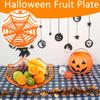 Halloween Decoration Spider Fruit Platter Ornament DIY Halloween Spider Web Dessert Basket Halloween Candy Snack Tray Party Prop