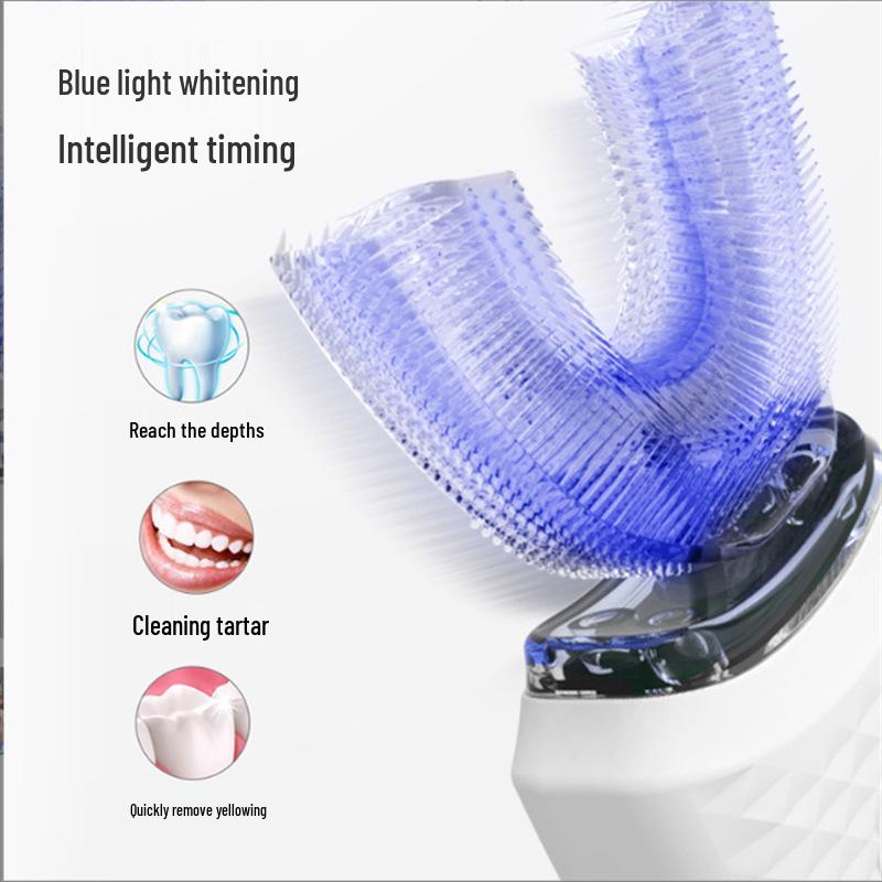 Automatyczna Wodoodporna Szczoteczka Soniczna w Kształcie U z Miękkim Silikonowym Włosiem