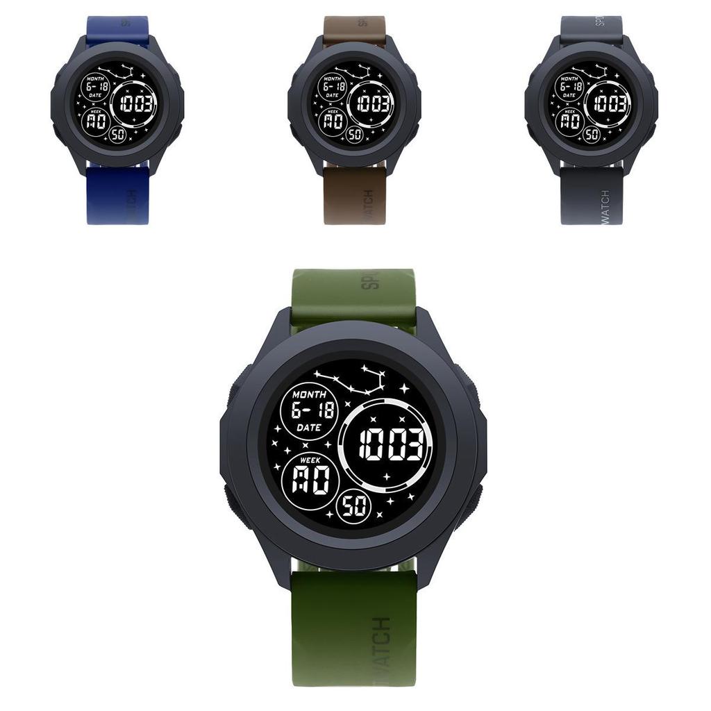Digital Sports Watch For Men With Night Light Water Resistant For Outdoor Activities