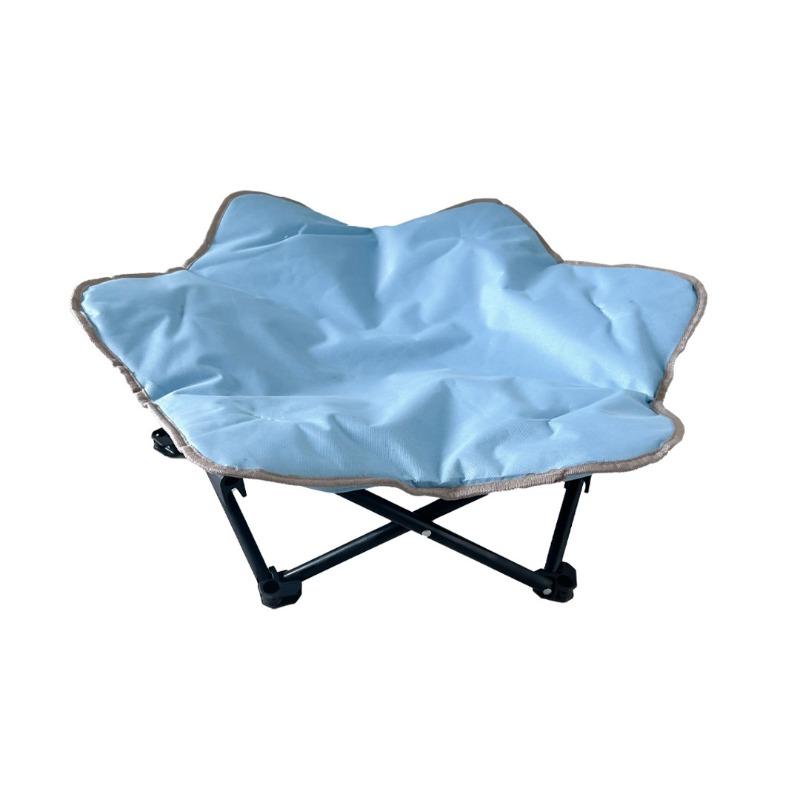 

Foldable Flower Shape Pet Bed Indoor Outdoor Elevated Dog Cat Bed with Sturdy Metal Frame Portable Washable Dogs Cats Sofa S Diameter 73CM синий