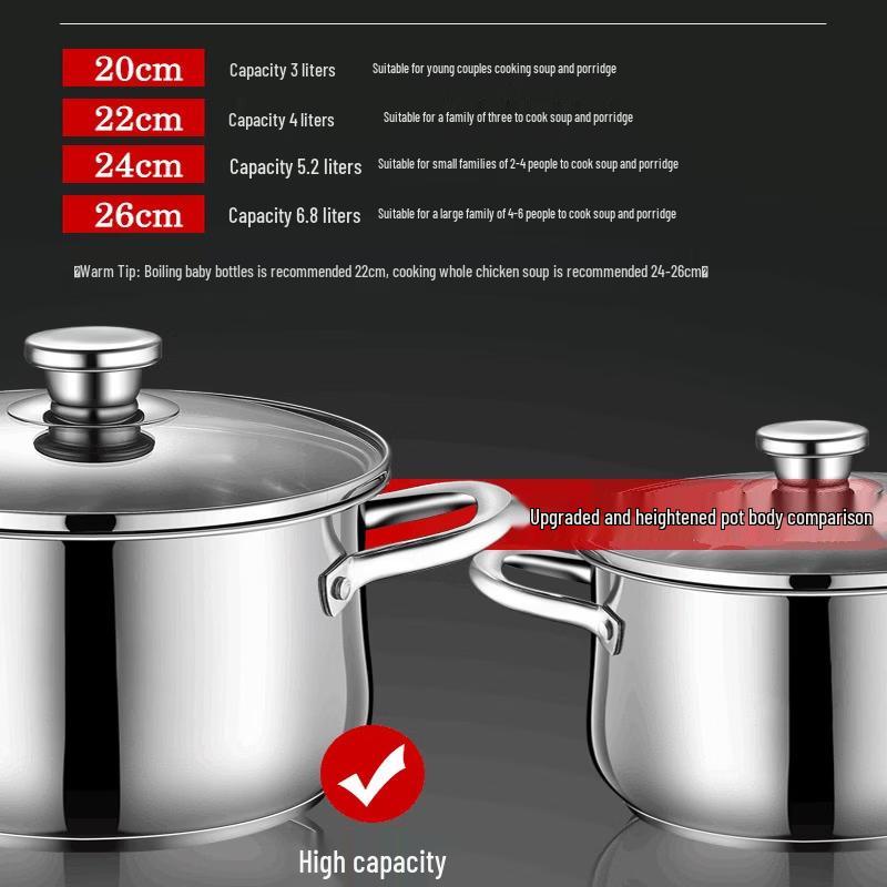 ZISIZ 304 Stainless Steel Steamer Pot