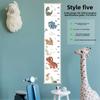 2M Height Child Growth Chart Wall Hanging Catoon Pattern Height Chart Growth Ruler Removable Height Measure Ruler
