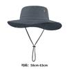 Summer outdoor bucket hat men's nylon large brim sun protection hat breathable UV protection big head circumference sun hat