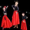 Girls Latin Dance Skirt Female New Pasodoble Dance Skirt Cape Performance Competition Wear Female Dancing Wear