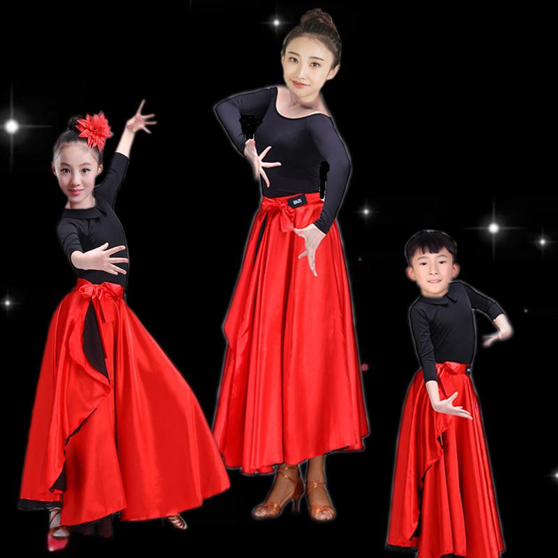 Girls Latin Dance Skirt Female New Pasodoble Dance Skirt Cape Performance Competition Wear Female Dancing Wear