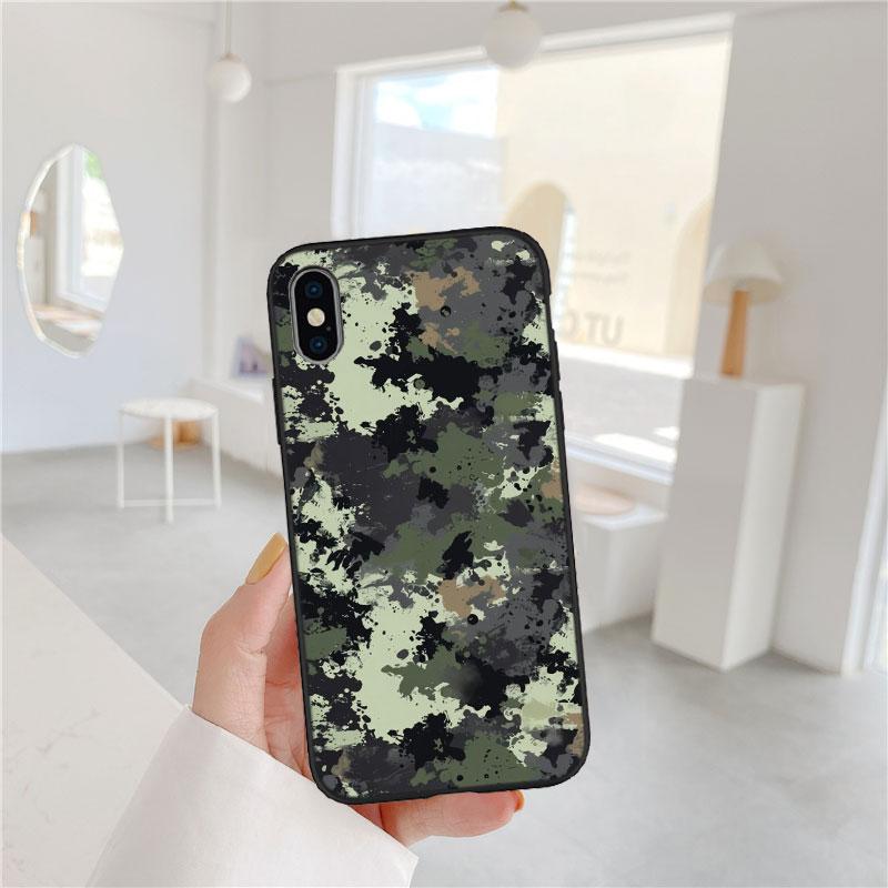 LO18 Camouflage Soft Shell Phone Case for Samsung Galaxy S20 S21 S22 Ultra FE + Plus A21S A22 A24 A25 A26 A30 A30S A31