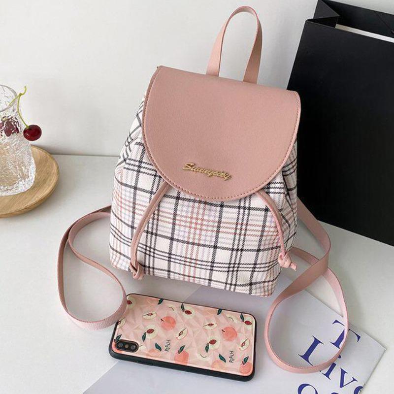 Korean Style Backpack For Women Bucket Bag School Bag For Middle School Students