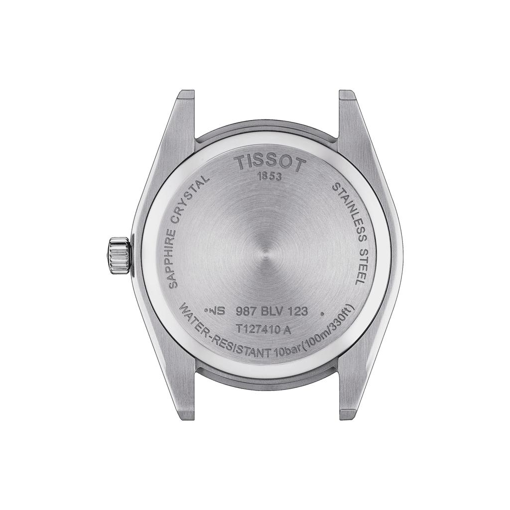 Tissot Reloj de Moda para Hombre con Correa de Cuero y Esfera Plateada T127.410.16.031.00