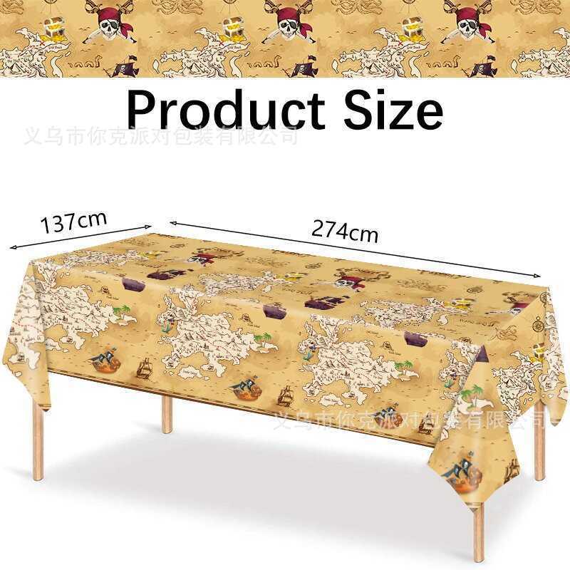 Pirate Maps, Treasure Maps, Pirate Ships, Disposable Tablecloths, Party Theme Scene Decoration Supplies