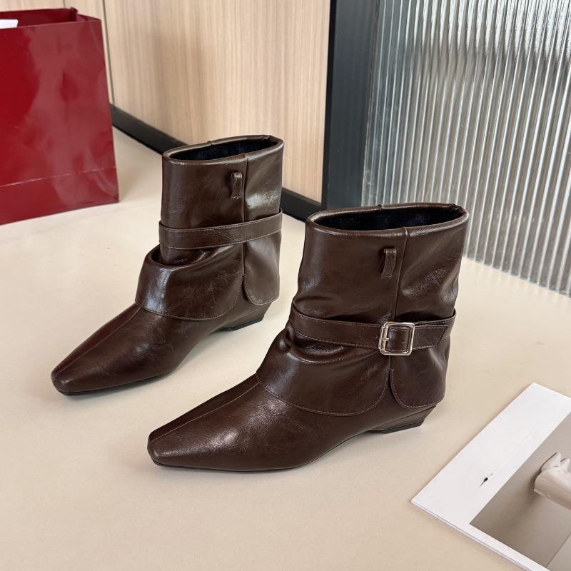 New Style Shoes - Retro Square-toe Platform Boots for Women - Retro Short Boots