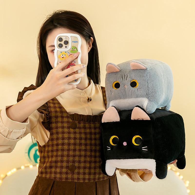 Explosive Square Cat Doll Plush Toy Cartoon Cat 8 Inch Scratching Machine Rag Doll Kitten Doll