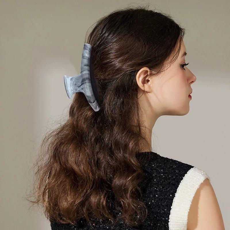 Pumpkin Grab Clip Large Hair VolumeShark ClipHigh-end Look Back of The Head Updo Hair Clip