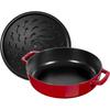 Staub Braiser Saut? Pan, Cherry, 28cm, Double-Handled, Cast Iron Enamel, Induction Compatible [Official Japanese Product] Braiser Z1033-422