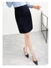 Fustă neagră profesională în formă de A pentru femei, primăvară/vară 2025, croială slim, lungime medie, ideală pentru profesoare