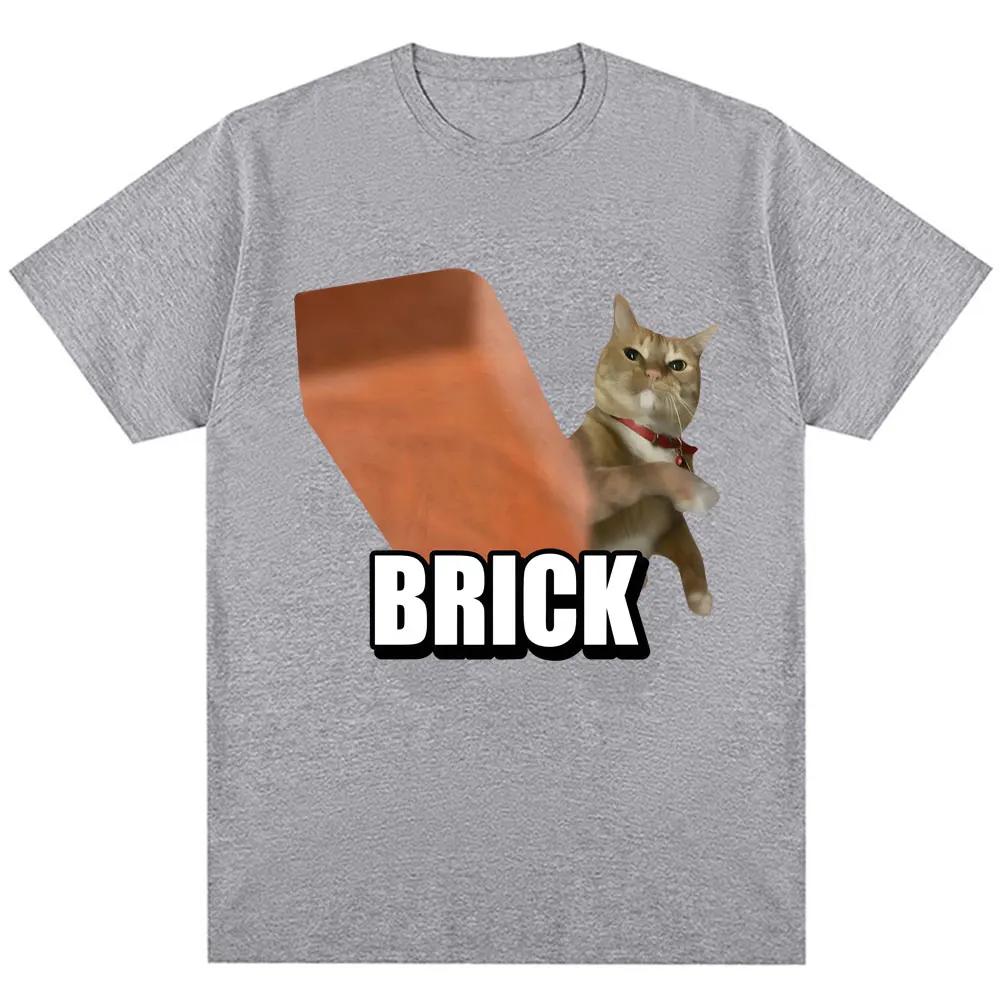 

Funny Cat Throwing Brick Meme Graphic Tshirt Unisex Women Fashion Humor T Shirts Harajuku Casual Summer T Shirt Streetwear S