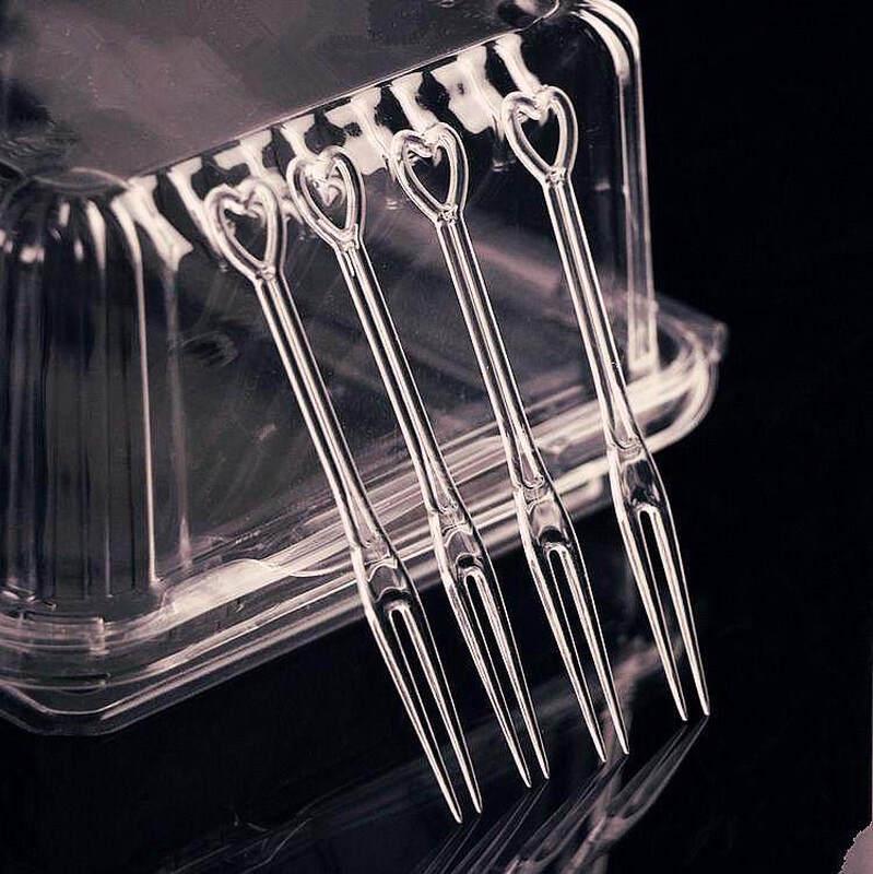 Individually Wrapped Transparent Plastic Dessert Forks