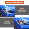 Red Soft Carbon Fiber Headlight Eyebrow Trim Sticker For Subaru WRX VB -