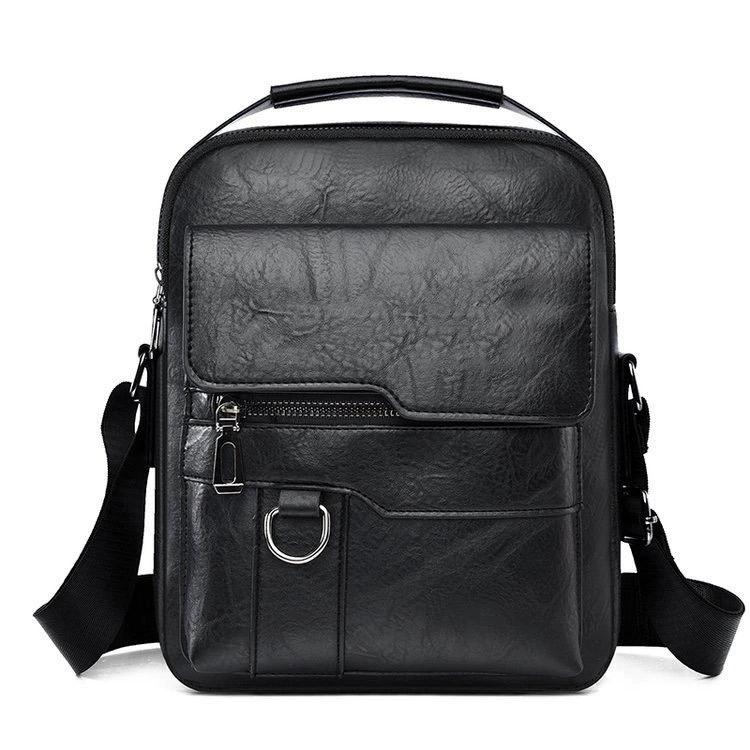 Men's Messenger Bag Leather Crossbody Shoulder Bag Classic Waterproof Briefcase Satchel Travel Bag