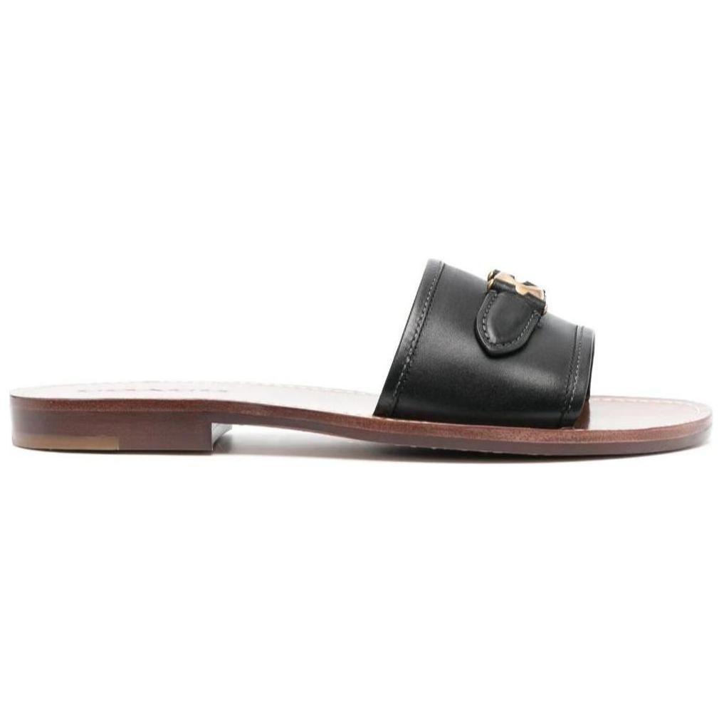 Coach Rubber Sole Quiet Slide Slippers Women's Brown CI200-BLK