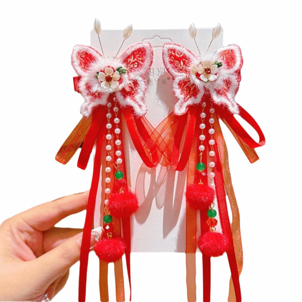 Elegant Tassel Hairpin Cute New Year Hair Accessory Traditional Chinese Hair Clip  Cosplay Events