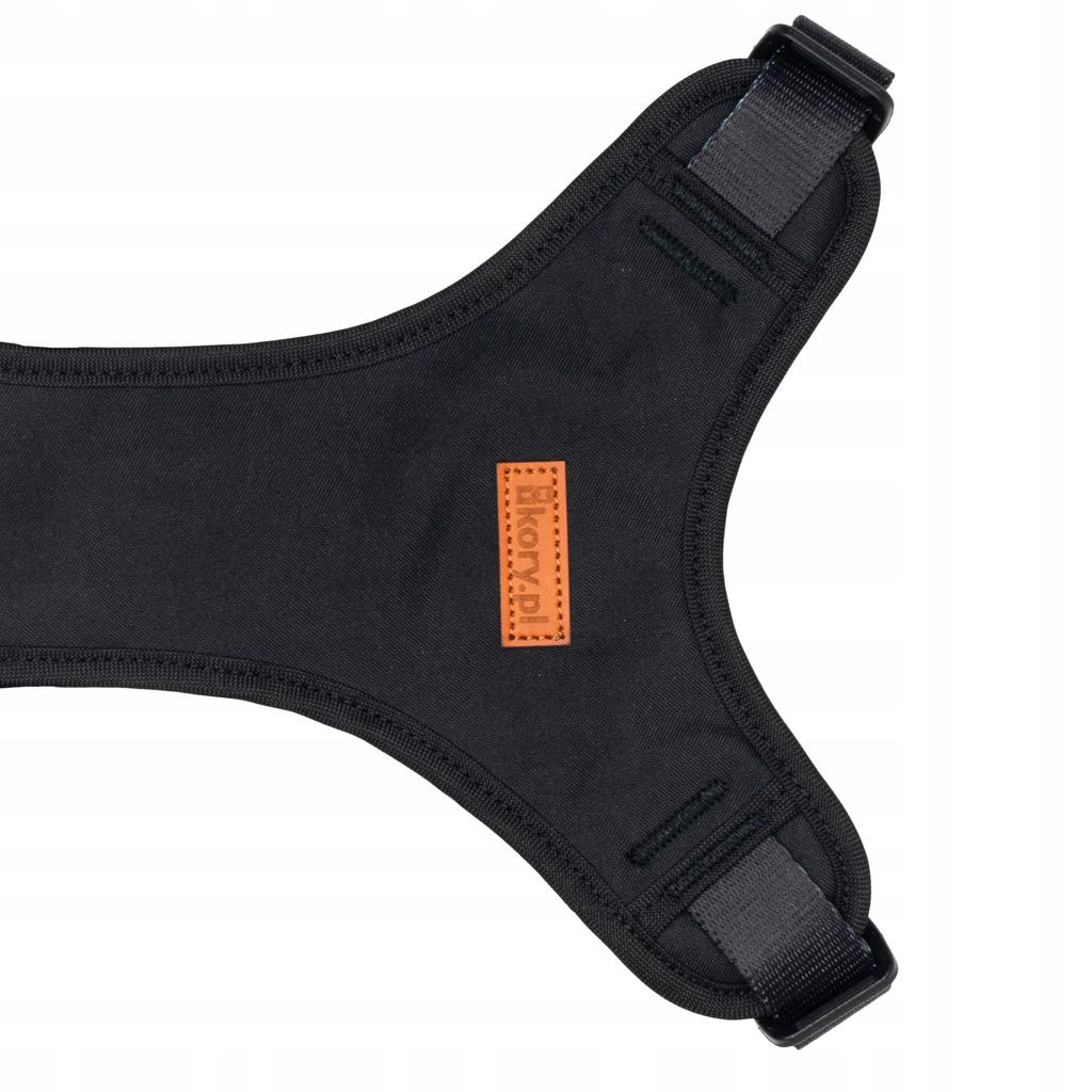 ADJUSTABLE pressure-free harness for large dogs BULLDOG 25 Ukory BLACK