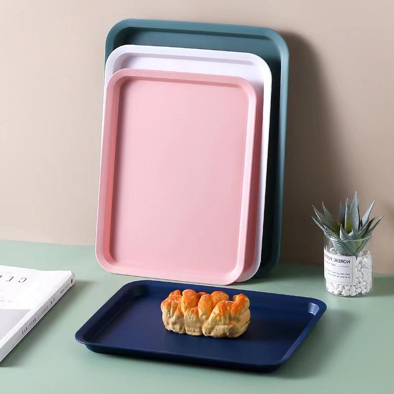 Rectangular Ins Style Plastic Tray for Tea, Water, and Fruit Cups