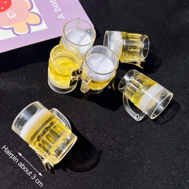 Gothic Beer Hair Clips Y2K Girls Clip Side Bangs Hairpin Hair Accessories