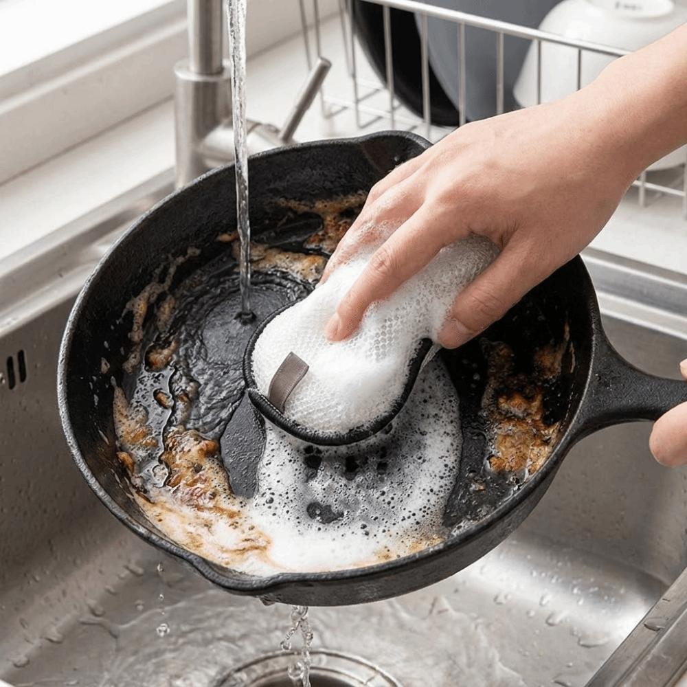 3/6PCS Thickened Double-Sided Dishcloth Non-Scratch Pot Scrubber Cleaning Sponges  Sink