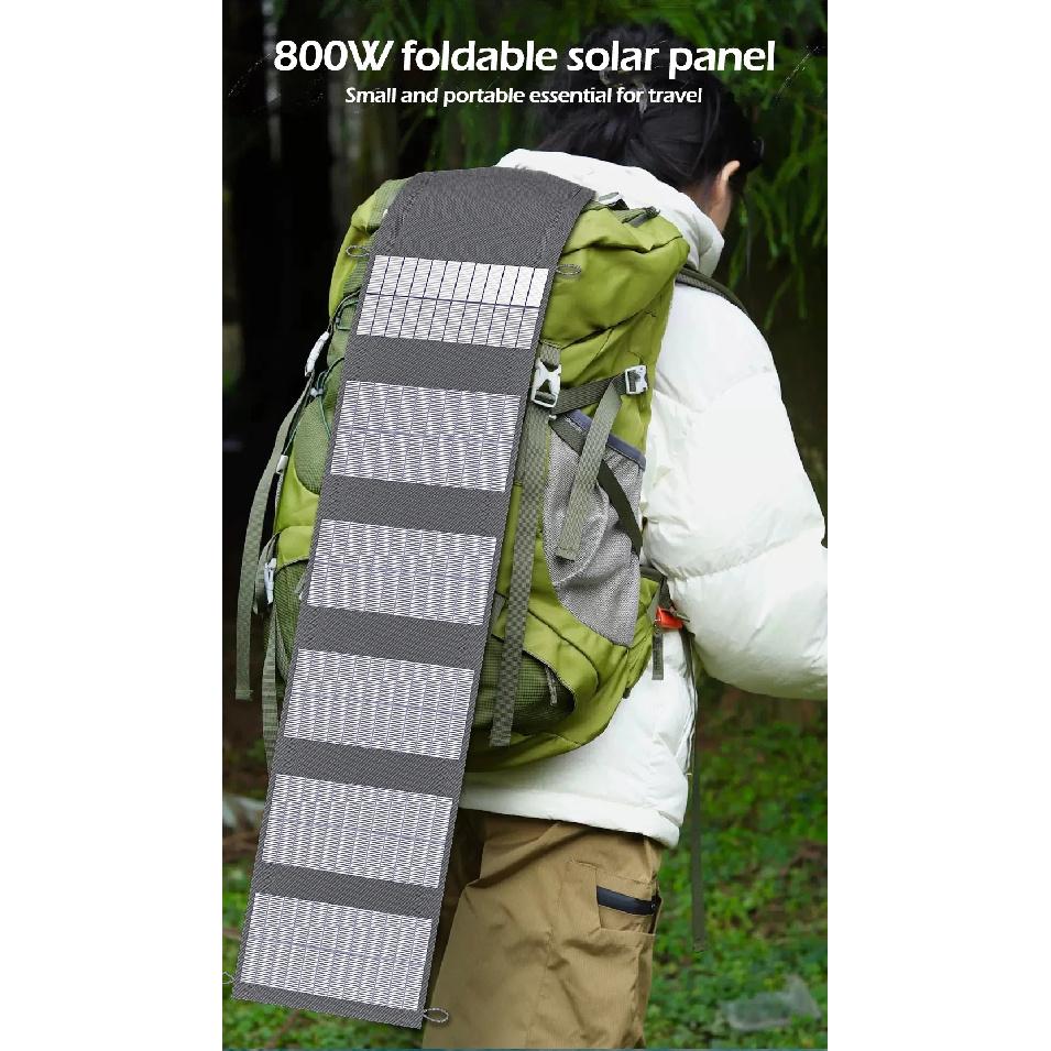 800W High Efficiency Foldable Solar Panel, 23.5% Conversion Rate, Lightweight Portable Solar Power for Camping
