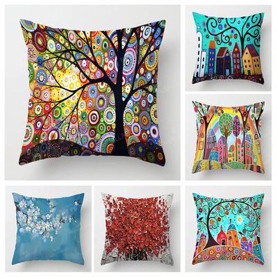 Dekoracja salonu w domu poszewki na poduszki Poszewka na poduszkę w stylu vintage malarstwa olejnego 45*45 poszewka 40x40cm 50x50 45x45