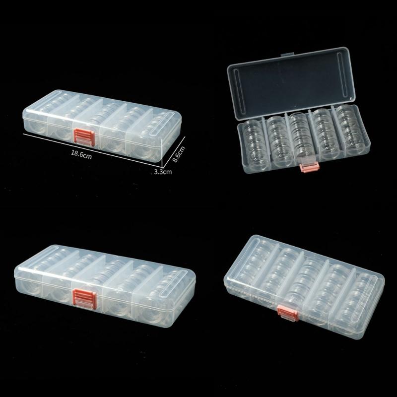 Convenient Screw Lid Box Clear Plastic Storage Container Jewelry Storage Box Powder Storage Box for Beads and Small Item